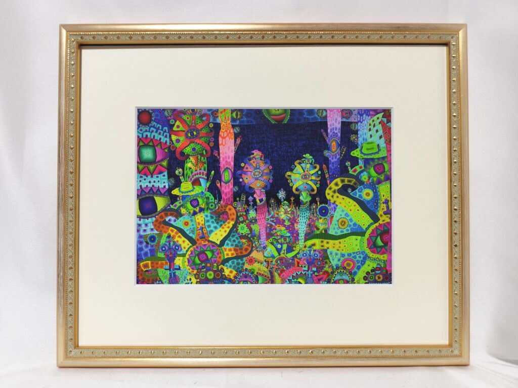 視線の中の幼児体験　高見沢耳のジクレー版画作品　一点物の版画作品です(A4サイズ 視線の中の幼児体験 高見沢耳のジクレー版画作品 一点物の版画